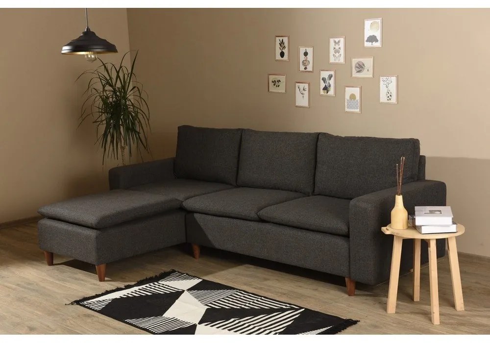 Colțar gri (cu colț pe partea stângă ) Lungo – Balcab Home