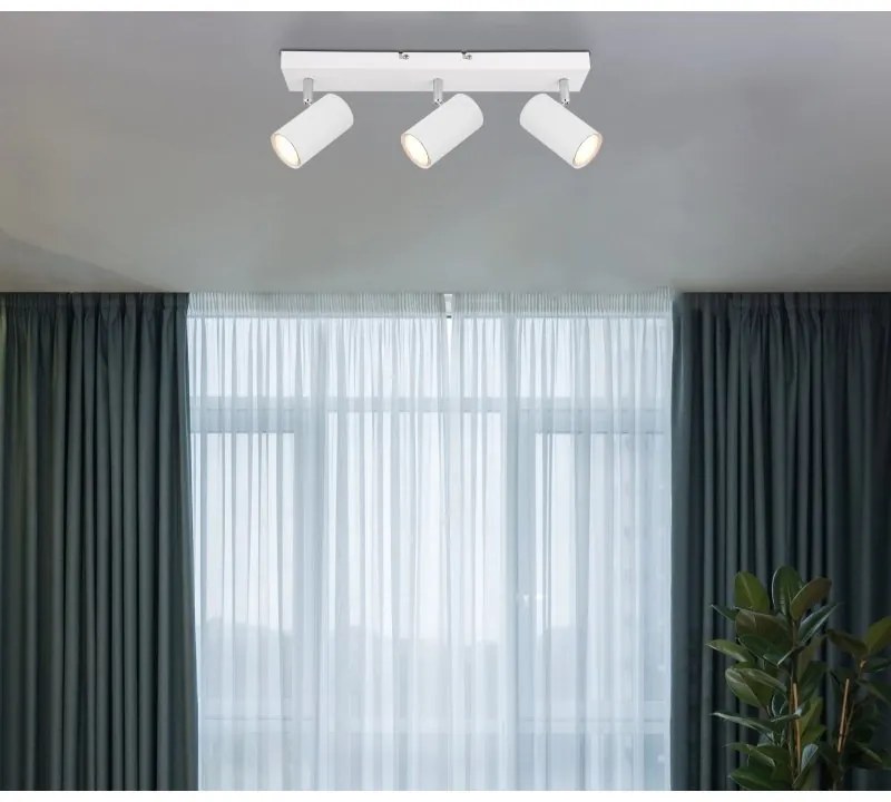 Plafoniera cu 3 spoturi directionabile design modern ROBBY alb
