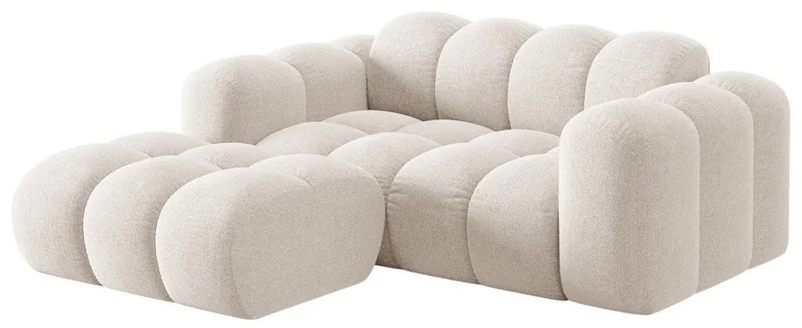 Colțar crem cu tapițerie din chenille (cu colț pe partea stângă/cu șezlong) Treno – Cosmopolitan Design