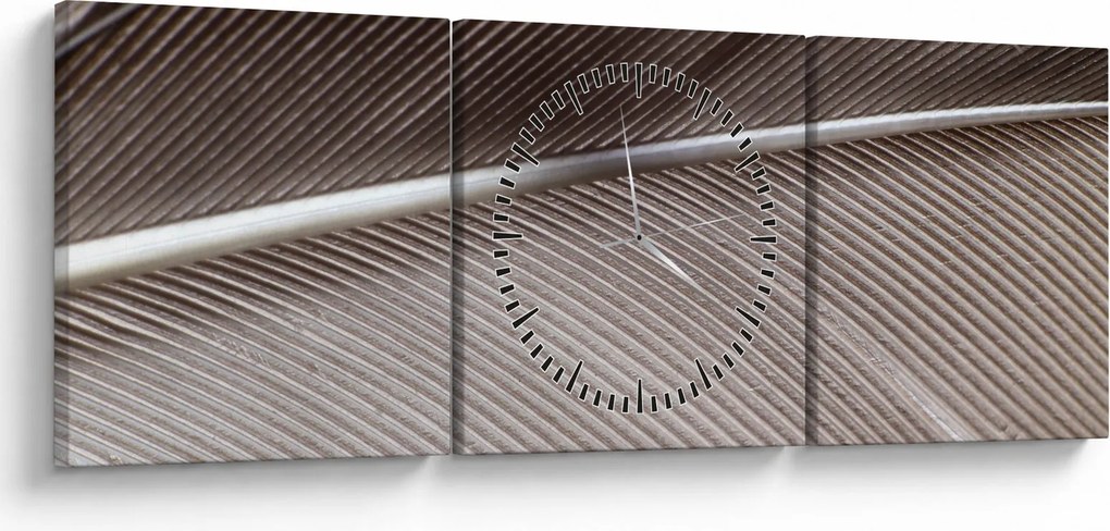 Tablou cu fibre abstacte (cu ceas) (90x30 cm)