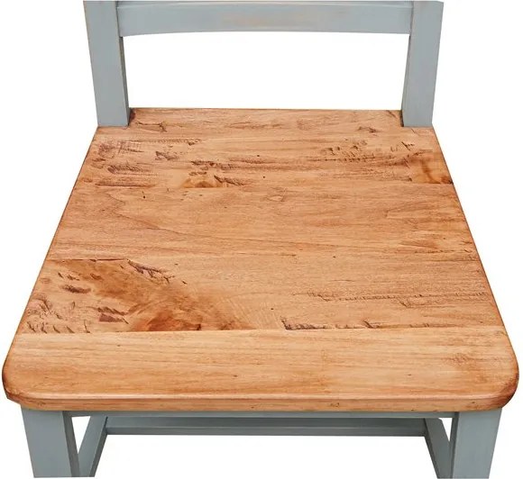 Scaun, L45 43 H92 cm, cu sezut din lemn masiv