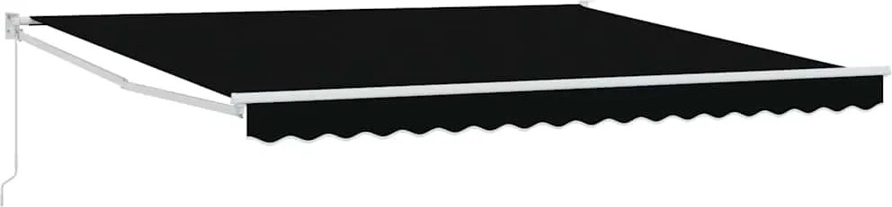 vidaXL Copertină retractabilă manuală Negru 400 × 300 cm