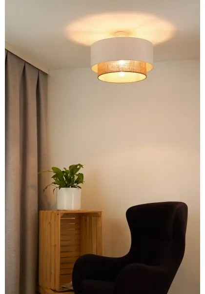 Lustră aplicată Duolla BOHO 1xE27/15W/230V d. 45 cm alb/maro