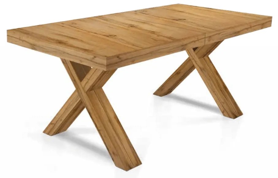 MASA  BIG FAMILY, picior  X, 480 cm - BLAT RUSTIC, PICIOR ALB - 180 cm/90 cm