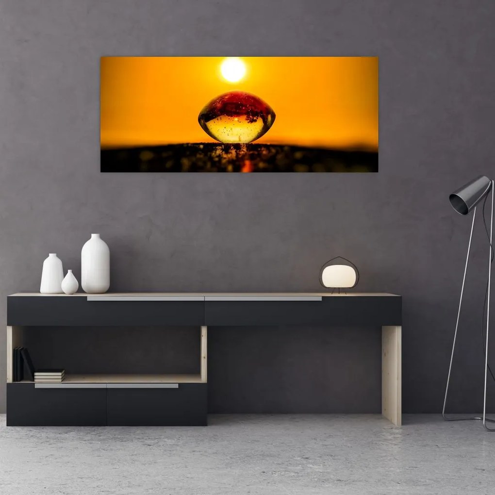 Tablou - Picături din sticlă (120x50 cm)