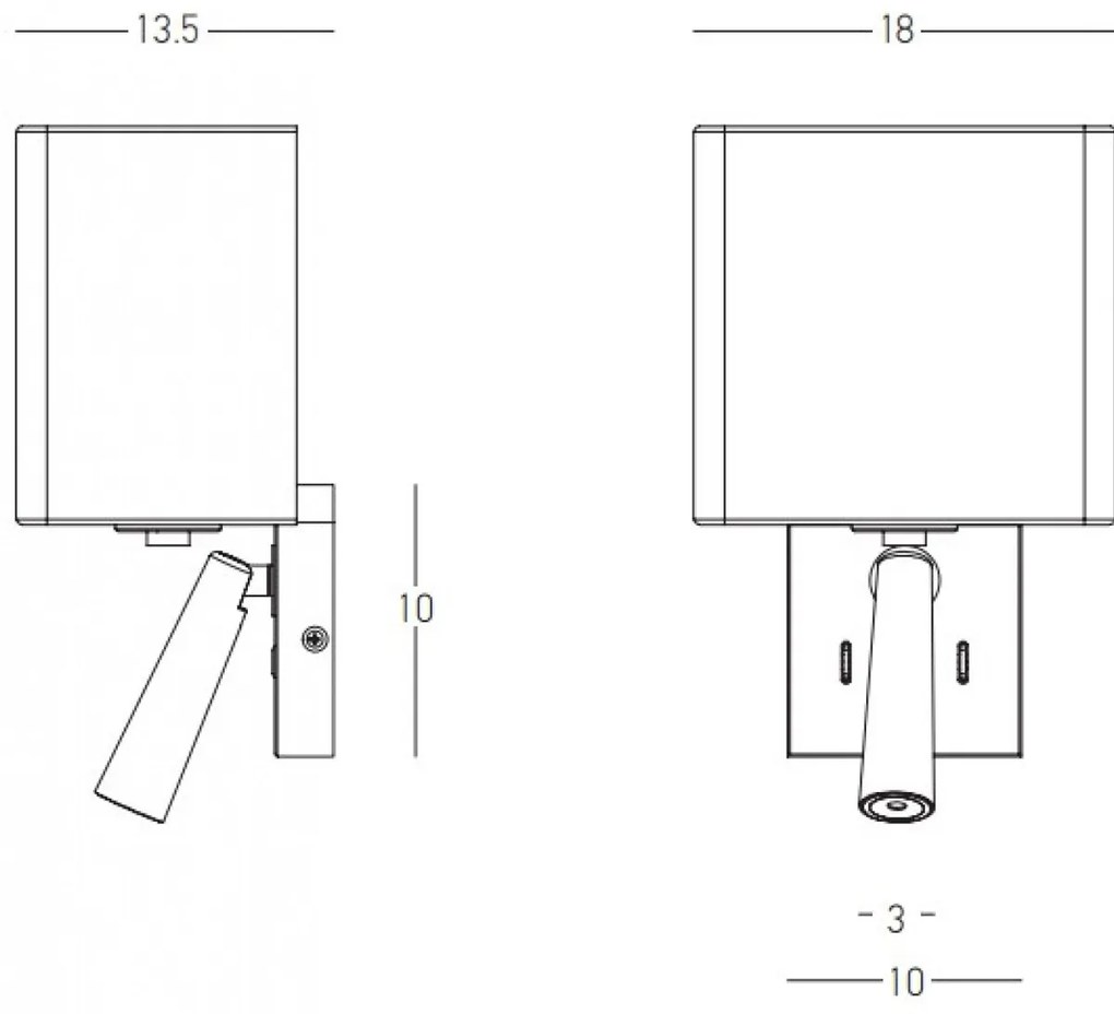 Aplica Dormitor  H73 Zambelis E27, Alama, Grecia