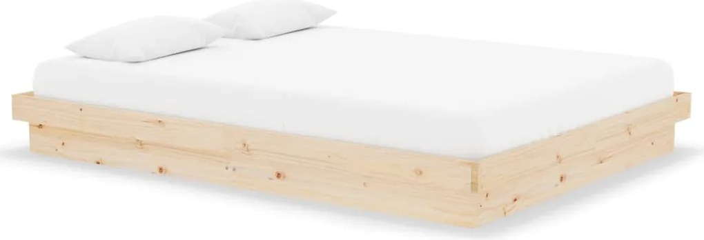 vidaXL Cadru de pat, 140x190 cm, lemn masiv