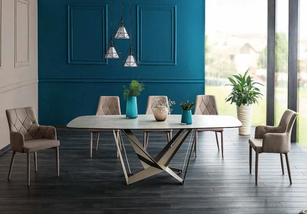 Scaun cu brate elegant RICARDO bej RICARDOBE SM