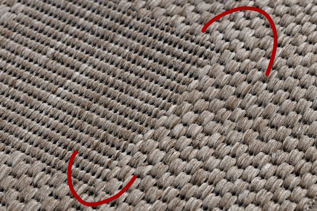 Covor sisal Floorlux 20079 Pătrat argintiu si negru - SECUNDAR-COTATI PRODUSUL