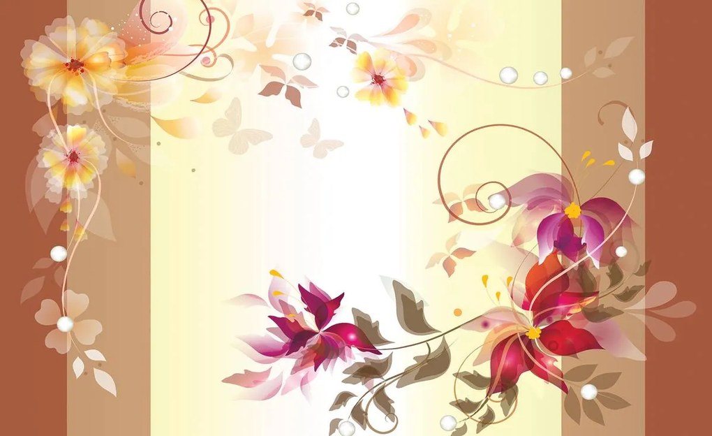 Fototapet - Arta din flori - abstact (152,5x104 cm)