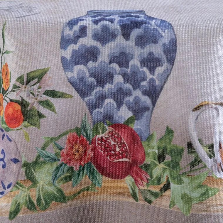 decoDoma Față de masă centrală cu imprimeu GRĂDINĂ ÎNFLORITĂ 93 x 93 cm