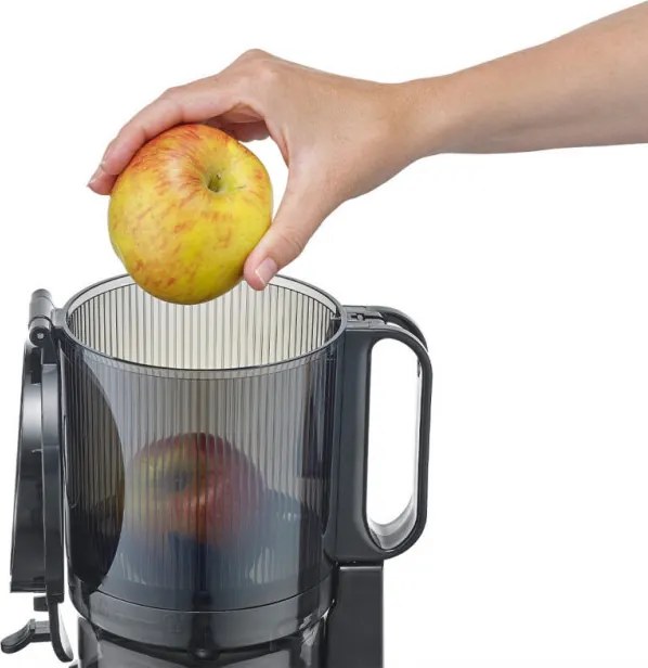 Storcator cu presare la rece slow juicer Caso Juice Fit Pro, 250 W, 1 l, 40 rpm, Safety Stop, Functionare silentioasa, Negru mat