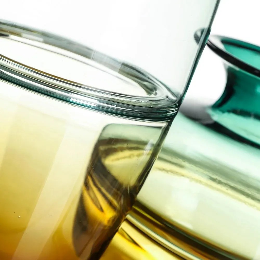 Vas din sticla, Vaza eleganta din sticla VERDE-AMARILLO SX-108613