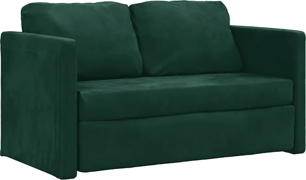 vidaXL Canapea extensibilă de podea 2 în 1, verde închis, 122x204x55cm