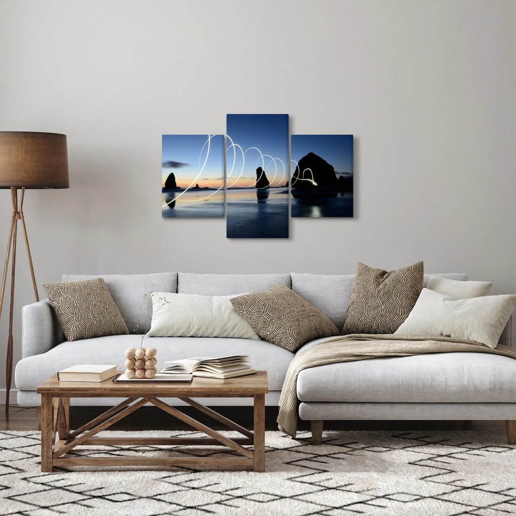 Tabloul - plaja în apus de soare (90x60 cm)