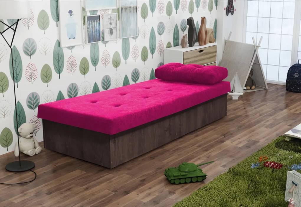 Supermobel Canapea BERTA, 190x80x38, suedine 24/alb