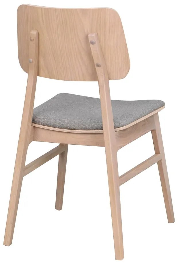 Scaun de dining cu șezut gri deschis Rowico Nagano, maro deschis