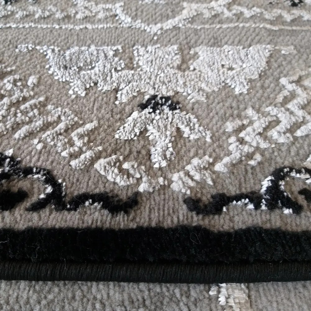 Covor negru elegant în stil vintage Lăţime: 80 cm | Lungime: 150 cm
