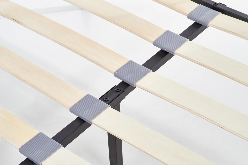Pat de o persoană 120 cm Lashell 120 (fără saltea) (negru). 1039456