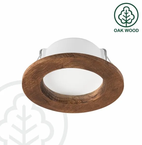 LED Spot WOODY 5,5W 230V 4000K cireș Ø10 cm