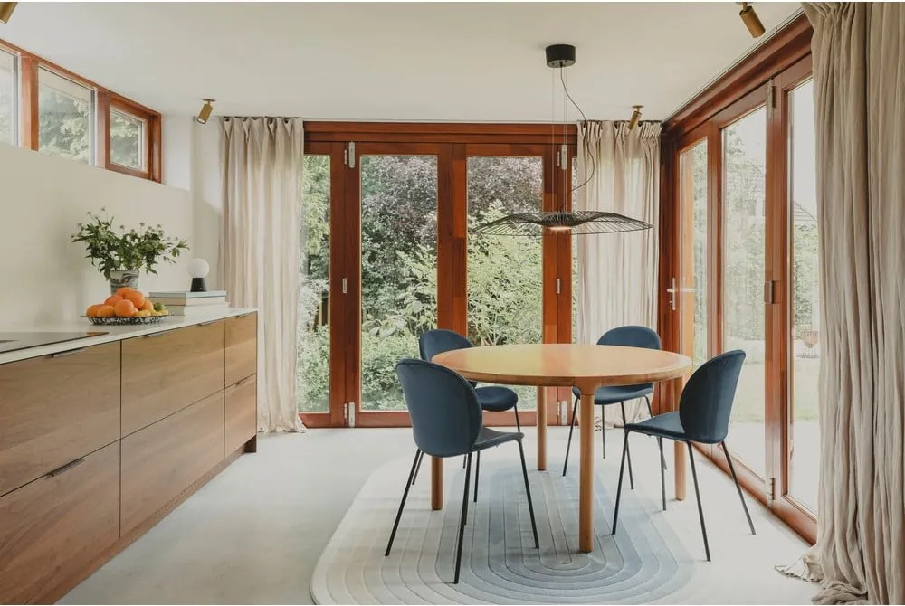 Masă de dining rotundă cu aspect de lemn de stejar ø 128 cm Storm – Zuiver