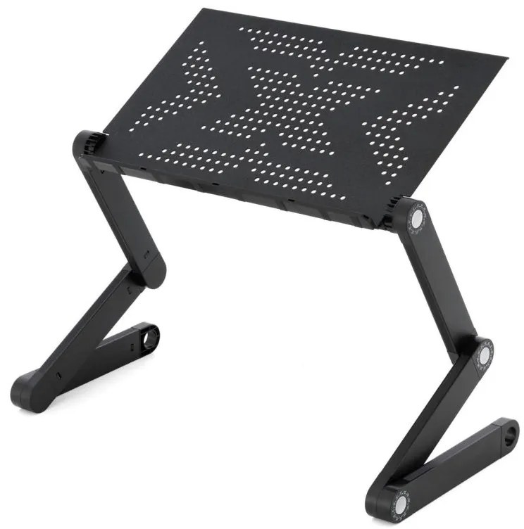 Birou pentru laptop cu USB - 42 x 28 cm, răcoritor, negru