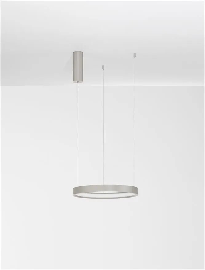 Lustra LED suspendata design modern circular PERRINE D-40cm argintie