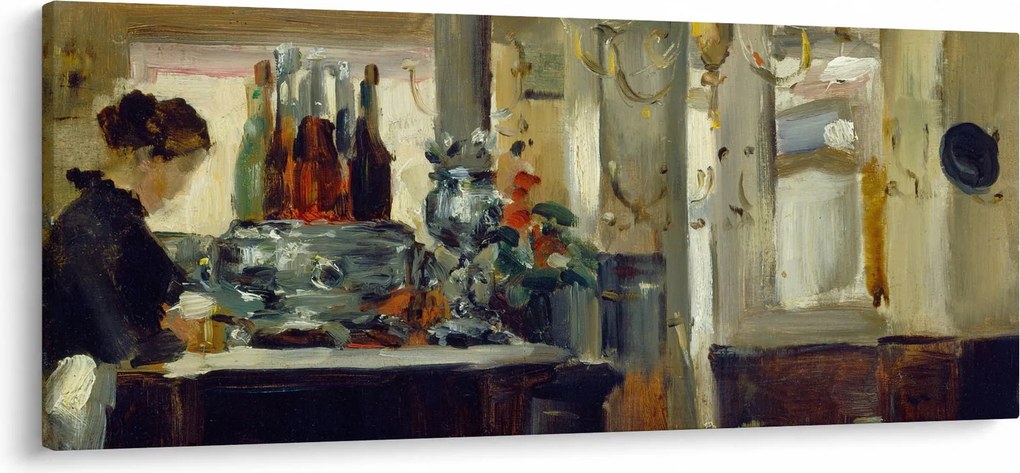 Tablou - Style of Edouard Manet, Bon Bock Cafe, reproducere (120x50 cm)
