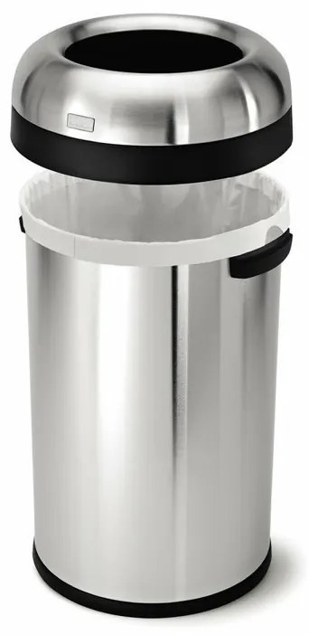 Coș rotund deschis 80 l, oțel mat, oțel inoxidabil