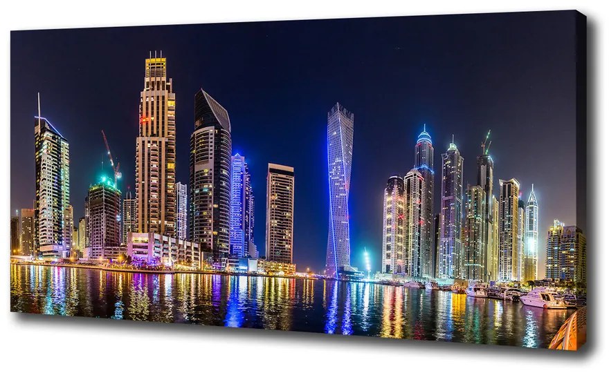 Tablou pe pânză Dubai timp de noapte