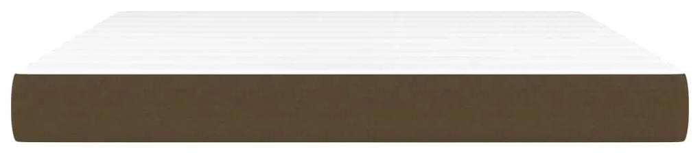 Saltea de pat cu arcuri, maro inchis, 160x200x20 cm, textil Maro inchis, 160 x 200 cm