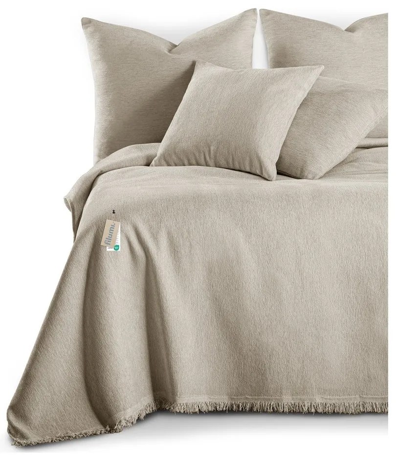 Cuvertură bej din janilie 220x240 cm Talo – Filumi