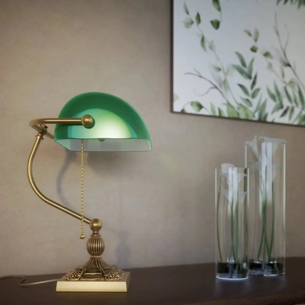 Lampa de birou din alama design clasic Banker