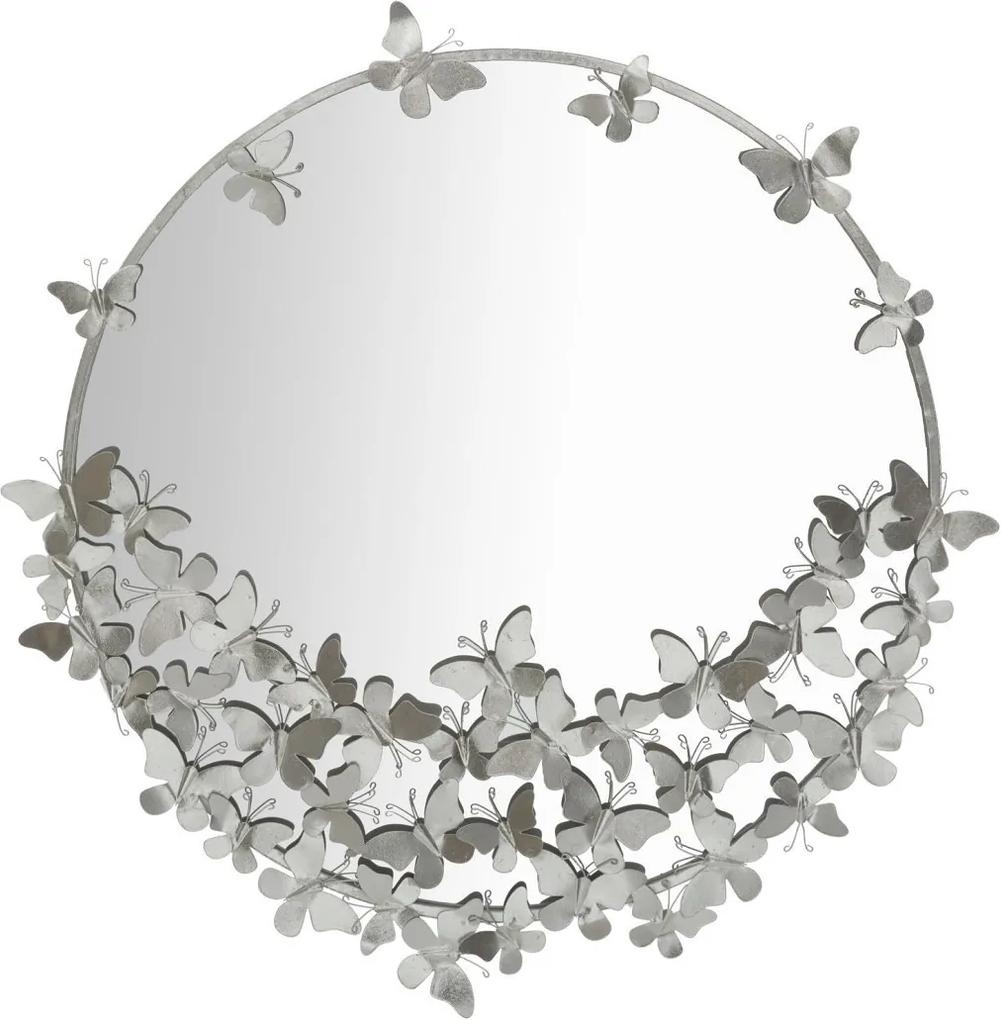 Oglinda de perete Butterfly Round Silver Glam 91x3x94 cm