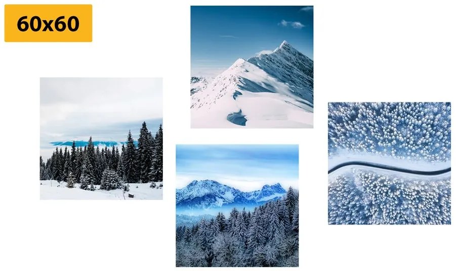 Set tablouri frumusețile naturii înzăpezite