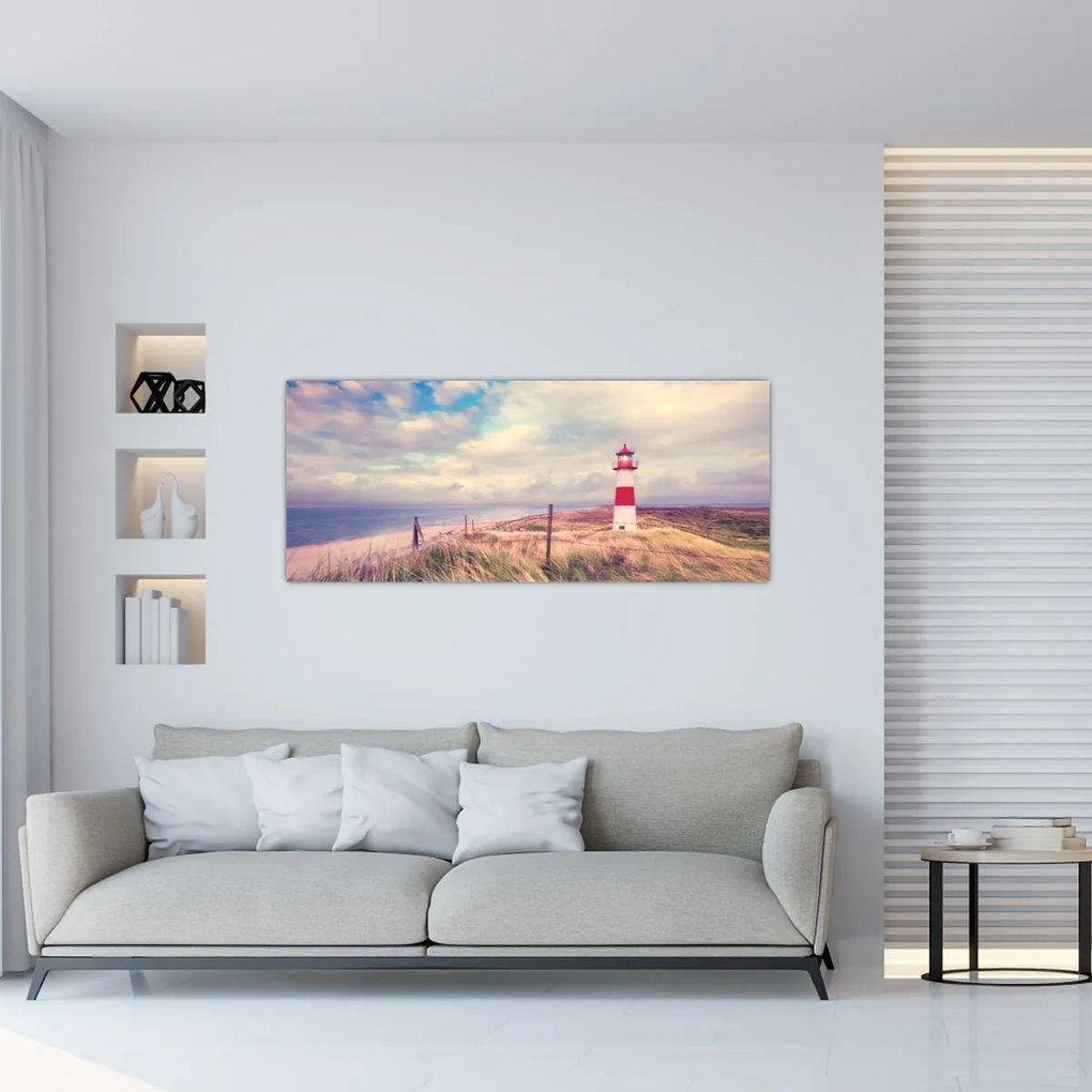 Tablou - Farul roșu (120x50 cm)
