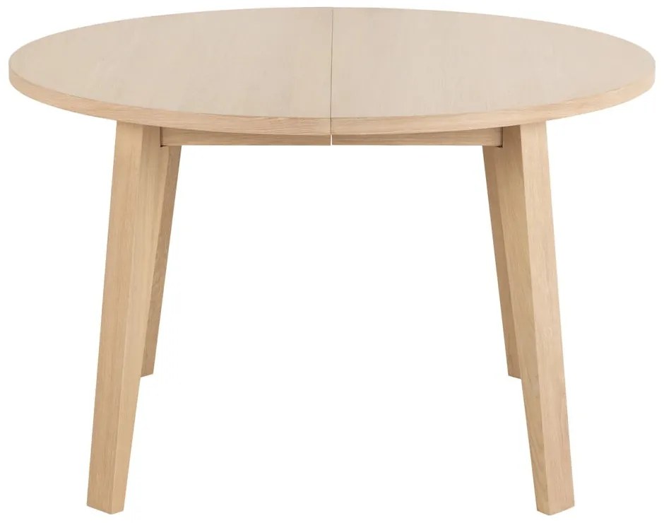 Masă de dining rotundă extensibilă cu blat cu aspect de lemn de stejar ø 120 cm A-Line – Actona