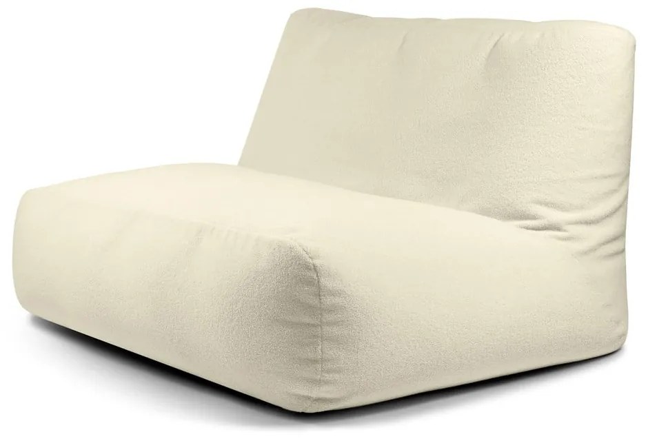 Fotoliu bean bag crem cu tapițerie din țesătură bouclé Sofa Tube – SLOWDOWN