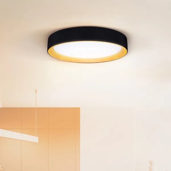 Plafonieră LED dimabilă Brilagi LARIOS LED/60W/230V 3000-6500K ø 49 cm negru + telecomandă