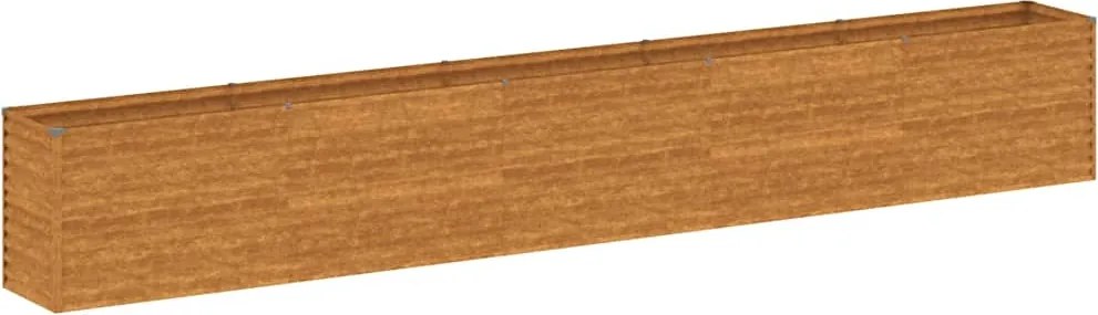 vidaXL Pat de grădină înălțat 482x50x69 cm, oțel corten