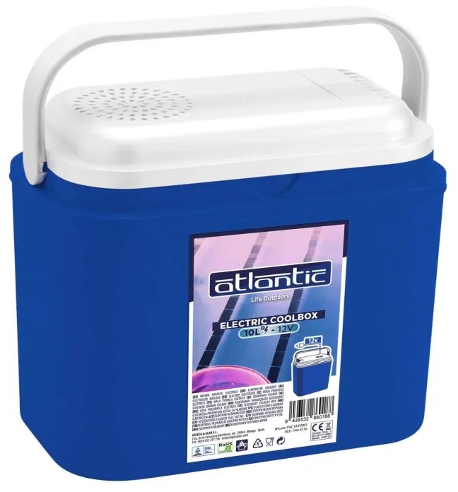 Lada frigorifica ATLANTIC, 10 litri, Activa, 12V, Racire, Fara BPA, Albastru