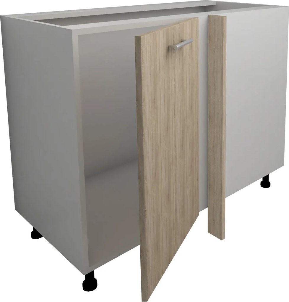 Corp Baza Colt Lecce, Stejar Sonoma/Alb, 98 x 50 x 80 cm
