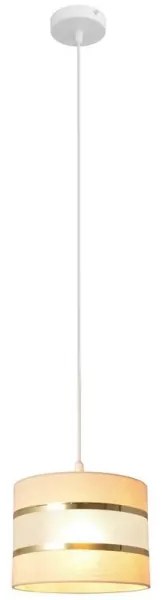 Lustră pe cablu HELEN 1xE27/15W/230V d. 20 cm crem/aurie