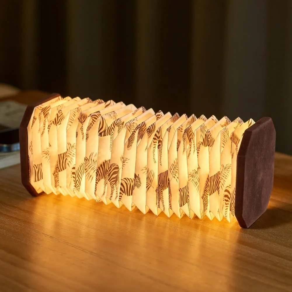 Veioză maro cu luminozitate reglabilă (înălțime 3,5 cm) Velvet Accordion – Gingko