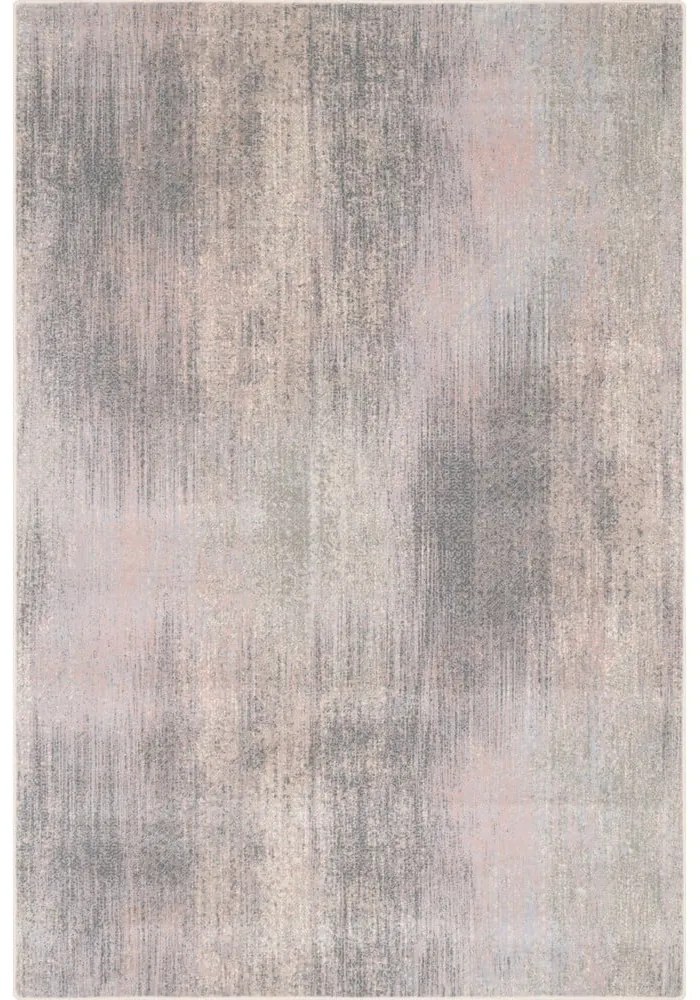 Covor roz/gri din lână 133x180 cm Calvi rose – Agnella