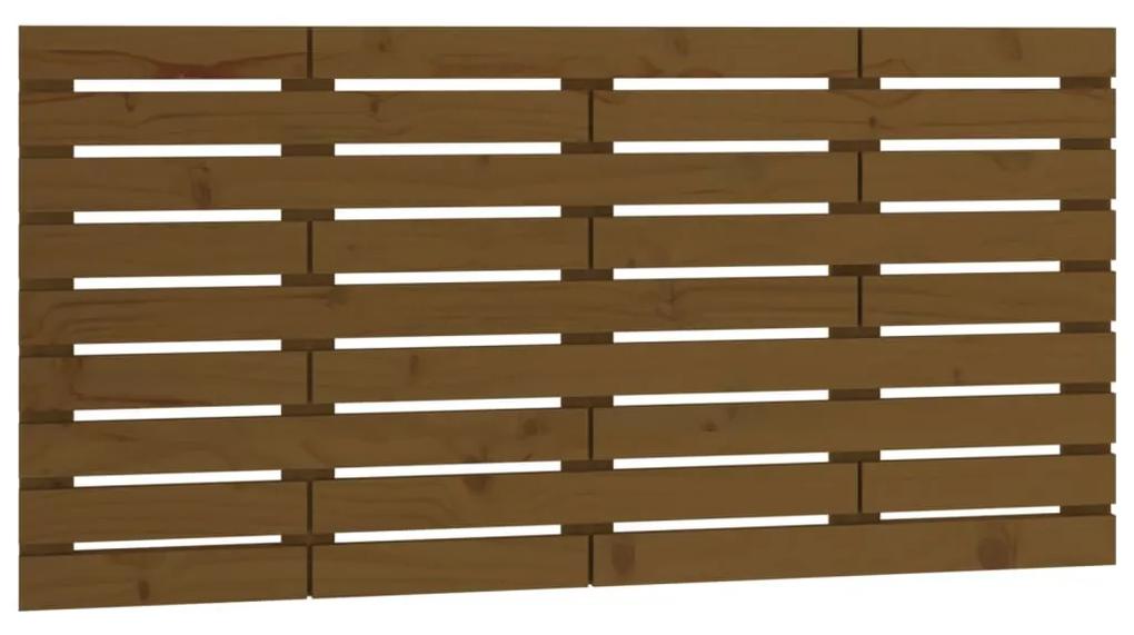 824741 vidaXL Tăblie de pat pentru perete, maro miere, 156x3x63 cm, lemn pin