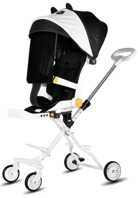 Carucior cu scaun rotativ, Sport, Copii 6 - 36 luni, Alb, Pliabil, Copertina detasabila, Protecția UV, Ușor de pliat