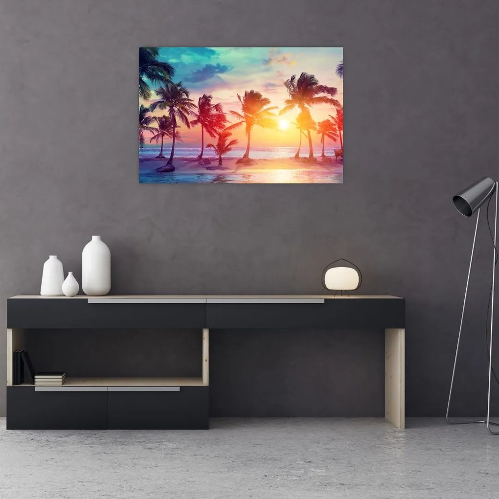 Tablou - Apus de soare tropical (90x60 cm)