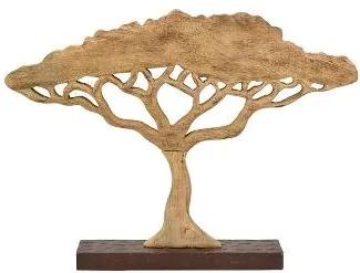 Decoratiune artizanala  Arbore  din lemn, 65x9x49 cm - Maro