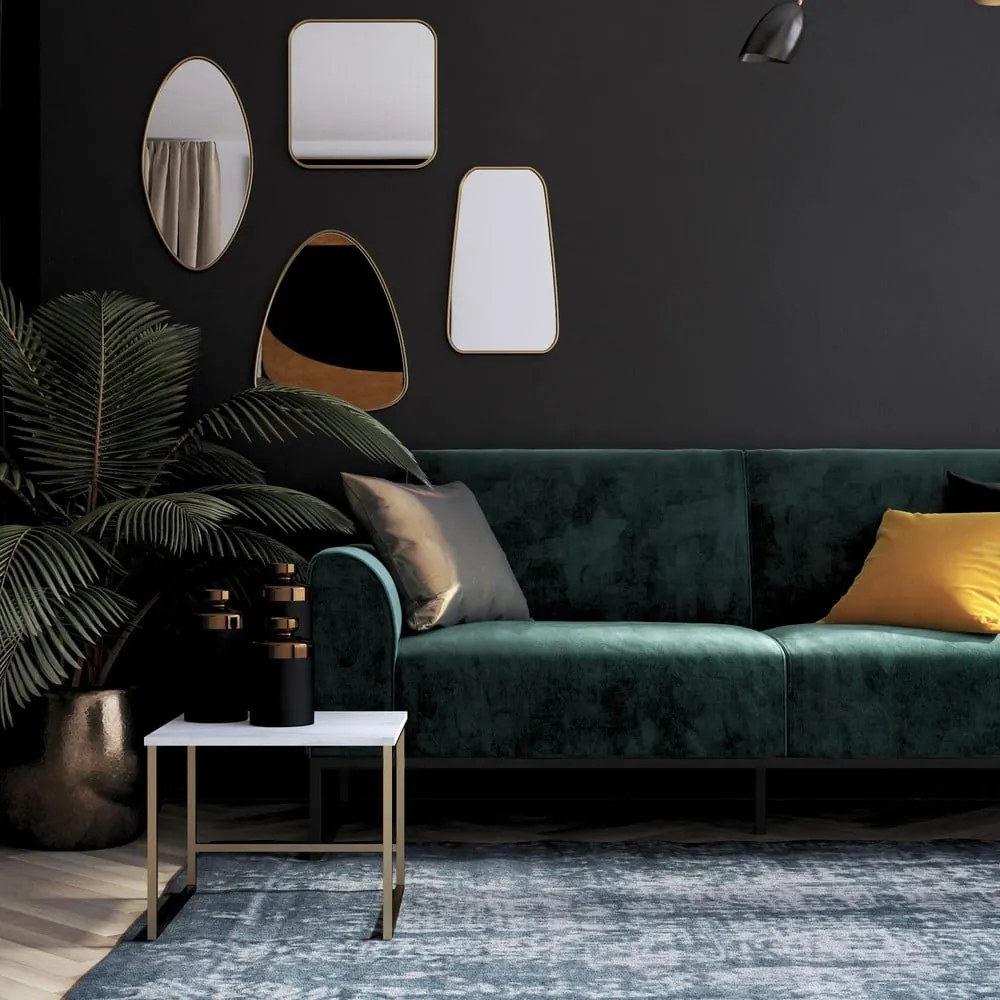 Canapea extensibilă verde 217 cm Adley - CosmoLiving by Cosmopolitan